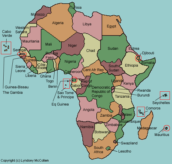 map of Africa