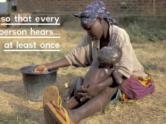 so that every person hears at least once